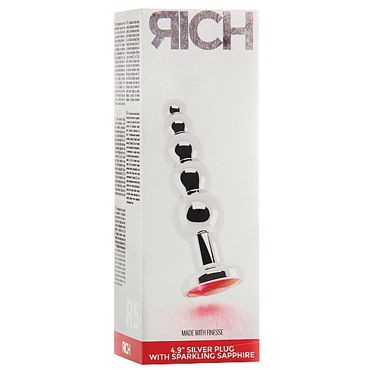 Shots toys Rich Silver Plug Red Sapphire R5