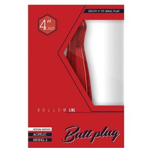 Shots Toys Bottom Line Buttplug Acrylic Model 3, 10 см красная