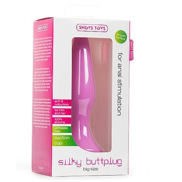 Shots Toys Silky Butt plug, розовая