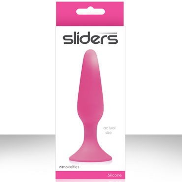 NS Novelties Sliders Silicone Anal Plugs, розовый