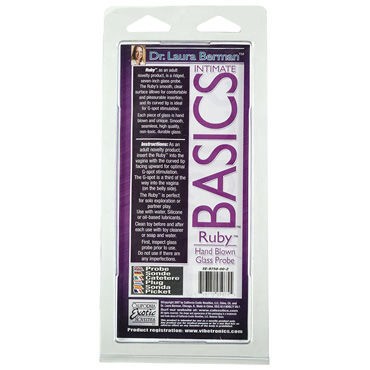 California Exotic Berman Ruby Glass Probe, прозрачный