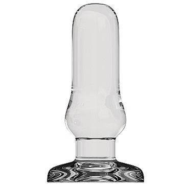 Shots Toys Bottom Line Buttplug Glass Model 4, прозрачная