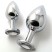 Butt Plug Silver Large, бриллиант