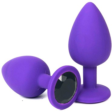 Vandersex Анальная пробка из силикона S, фиолетовый/черный