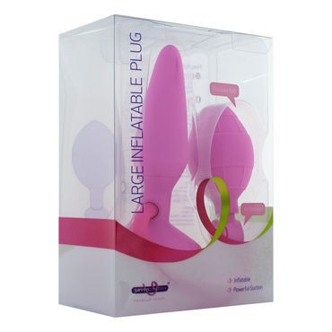 Seven Creations Large Inflatable Plug, розовая