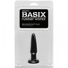 Pipedream Basix Rubber Works Beginner's Butt Plug, черная