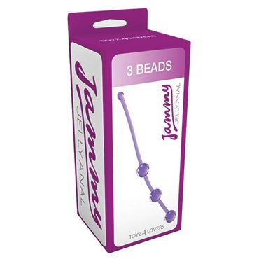 Toyz4lovers Jammy Jelly Anal 3 Beads, фиолетовая
