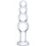 Glas 7,25" Beaded Butt Plug, прозрачная