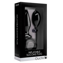 Ouch! Inflatable Silicone Plug, черная