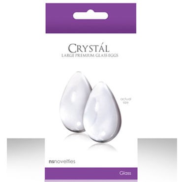 NS Novelties Crystal Kegel Eggs, прозрачный