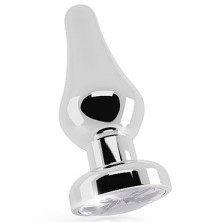 Shots toys Rich Silver Plug Clear Sapphire R6