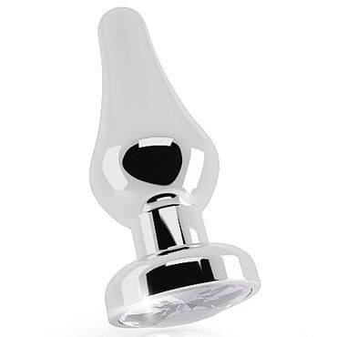 Shots toys Rich Silver Plug Clear Sapphire R6