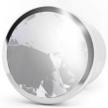 Shots toys Rich Silver Plug Clear Sapphire R6