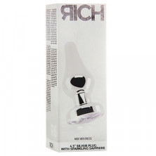 Shots toys Rich Silver Plug Clear Sapphire R6