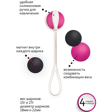 Gvibe Geisha Balls Magnetiс, черно-розовые