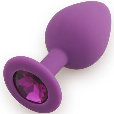 Play Secrets Silicone Butt Plug Medium, фиолетовый/фиолетовый