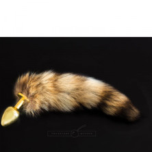 Пикантные штучки Большая анальная пробка, золотая