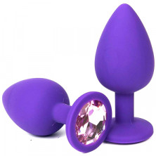 Vandersex Анальная пробка из силикона S, фиолетовый/светло-розовый