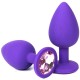 Vandersex Анальная пробка из силикона S, фиолетовый/светло-розовый