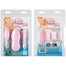 California Exotic Twin Pleasure Pak Bullets, розовые