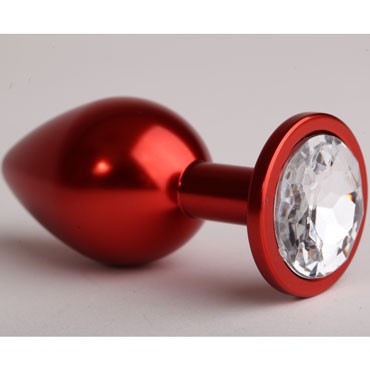 4sexdream Анальная ювелирка M, красный/прозрачный