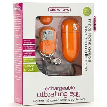 Shots Toys Rechargeable Vibrating Egg, оранжевый