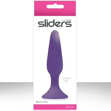 NS Novelties Sliders Silicone Anal Plugs, фиолетовый