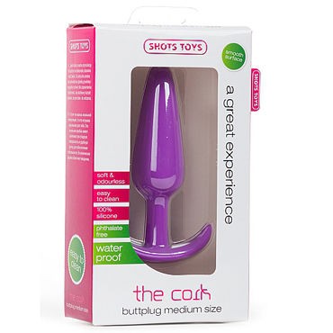 Shots Toys The Cork Medium, фиолетовая