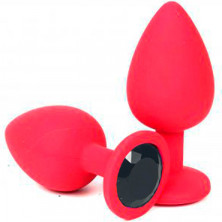 Vandersex Анальная пробка из силикона S, красный/черный
