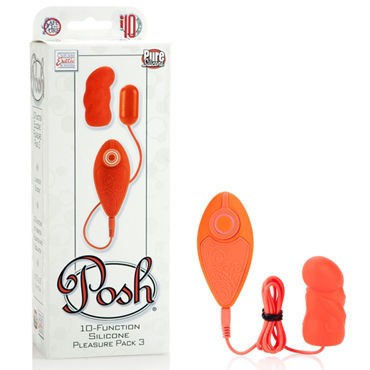 California Exotic Posh 10-Function Silicone Pleasure Packs, оранжевое