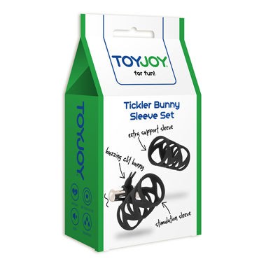 Toy Joy Tickler Bunny Sleeve Set, черный