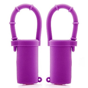 Shots Toys Vibrating Nipple Belts, фиолетовый