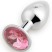 Play Secrets Rosebud Butt Plug Small, серебристый/розовый