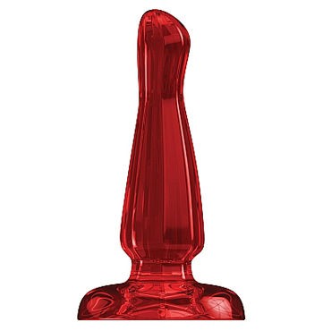 Shots Toys Bottom Line Buttplug Acrylic Model 3, 13 см красная
