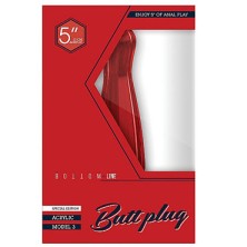 Shots Toys Bottom Line Buttplug Acrylic Model 3, 13 см красная
