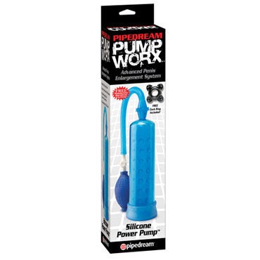 Pipedream Silicone Power Pump, голубой