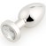 Play Secrets Stainless Steel Butt Plug Small, серебристый/прозрачный