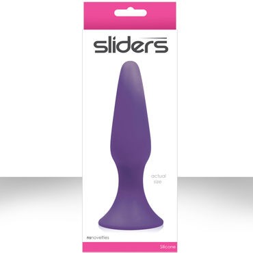NS Novelties Sliders Silicone Anal Plugs, фиолетовый