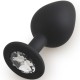Play Secrets Silicone Butt Plug Medium, черный/прозрачный