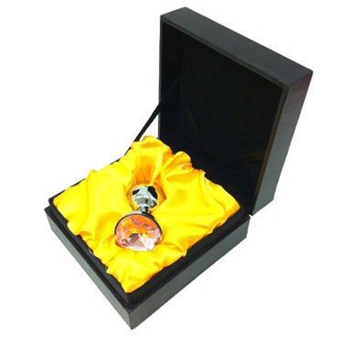 Butt Plug Silver Large, рубиновый