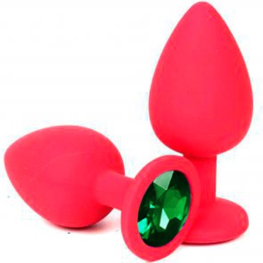 Vandersex Анальная пробка из силикона S, красный/зеленый