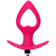 Toyfa POPO Heart Vibrating Plug M, розовая