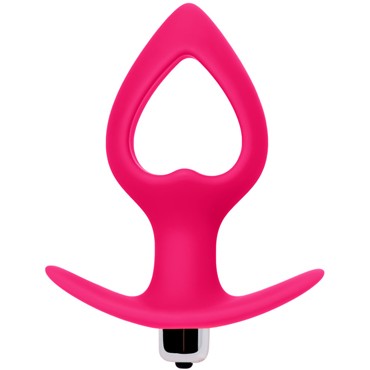 Toyfa POPO Heart Vibrating Plug M, розовая