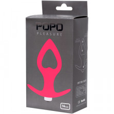Toyfa POPO Heart Vibrating Plug M, розовая