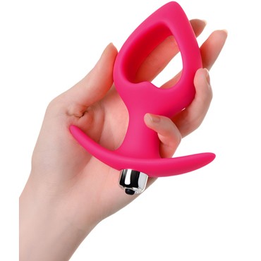 Toyfa POPO Heart Vibrating Plug M, розовая