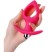 Toyfa POPO Heart Vibrating Plug M, розовая
