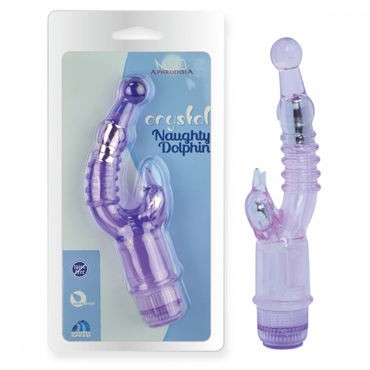Howells Aphrodisia Crystal Stimulator Naughty Dolphin, фиолетовый