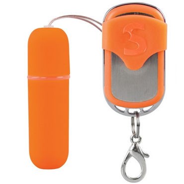 Shots Toys Remote Vibrating Bullet, оранжевый
