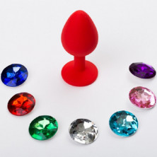 4sexdream Анальная пробка средняя, красная