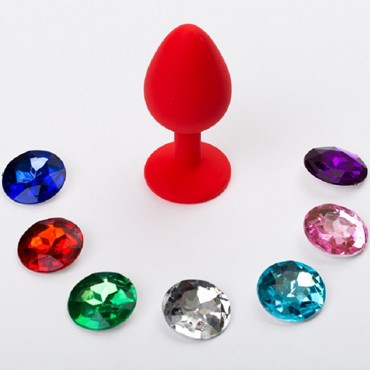 4sexdream Анальная пробка средняя, красная